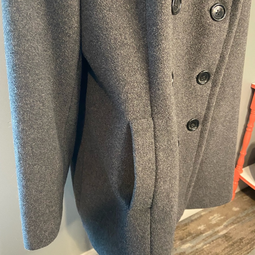 Halston Studio Dark Gray Button Down Winter Jacke… - image 7